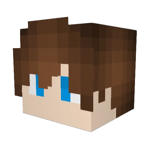 SporadicSpork Minecraft avatar head, 3D render
