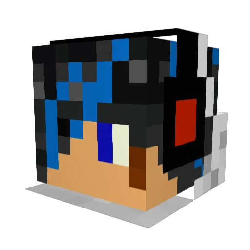 Spordex Minecraft avatar head, 3D render
