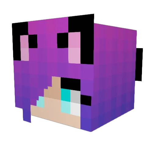 SporkPixie Minecraft avatar head, 3D render