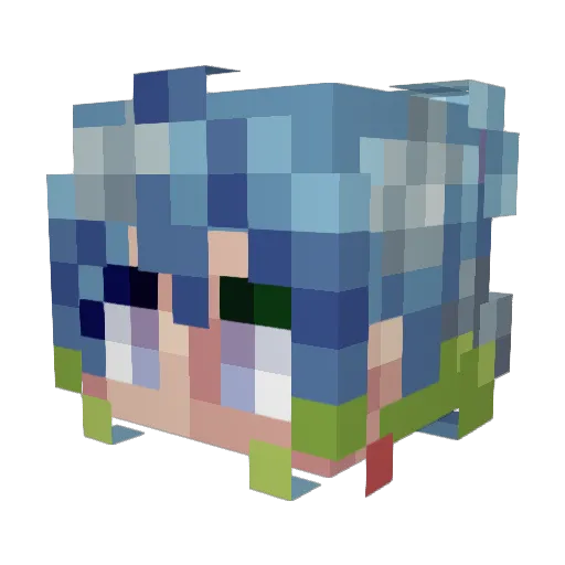 SporkyTune Minecraft avatar head, 3D render