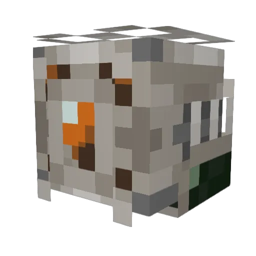 Sporqz Minecraft avatar head, 3D render