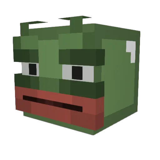 Sportnlife Minecraft avatar head, 3D render