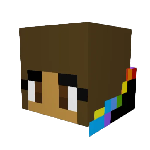 SportsWagon Minecraft avatar head, 3D render