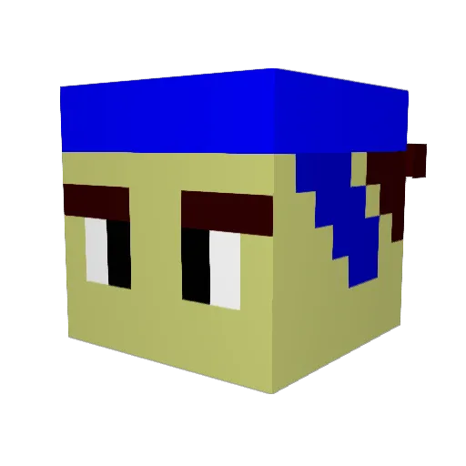 SportyG23 Minecraft avatar head, 3D render