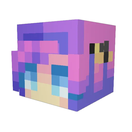 SportyGir1 Minecraft avatar head, 3D render