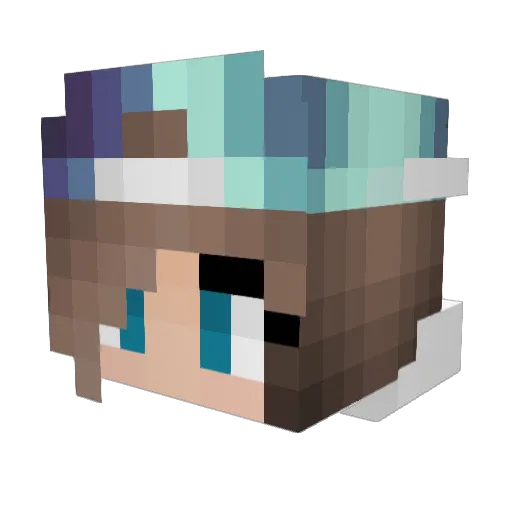 SportyUnicorns Minecraft avatar head, 3D render