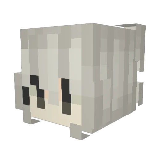 Sposito Minecraft avatar head, 3D render