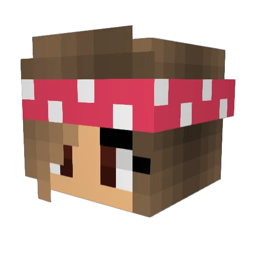 Spot111 Minecraft avatar head, 3D render