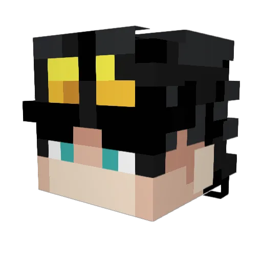 Spot1God Minecraft avatar head, 3D render