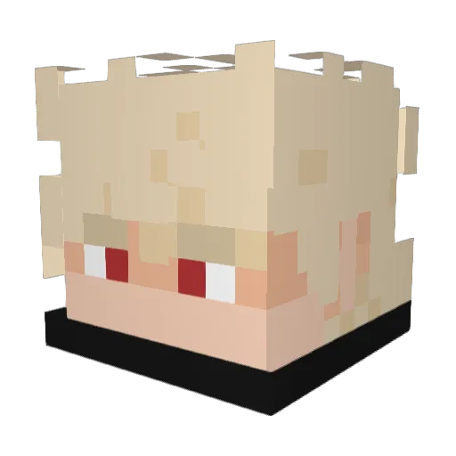 SpotTrot Minecraft avatar head, 3D render