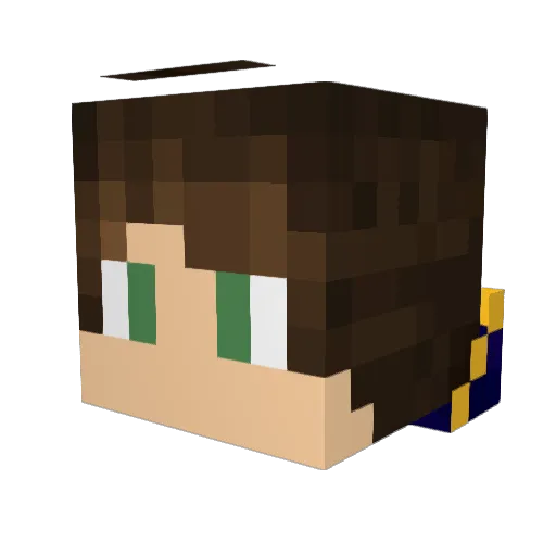 Spot_125 Minecraft avatar head, 3D render