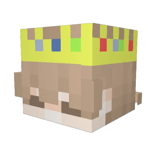 Spot_VRC Minecraft avatar head, 3D render