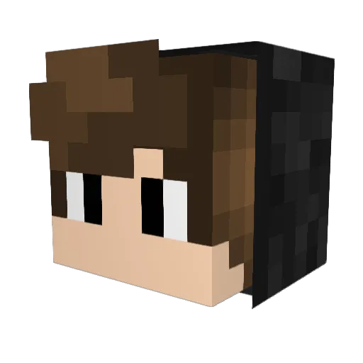 Spotam Minecraft avatar head, 3D render