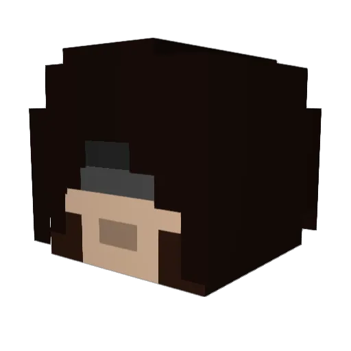Spotify_Music Minecraft avatar head, 3D render