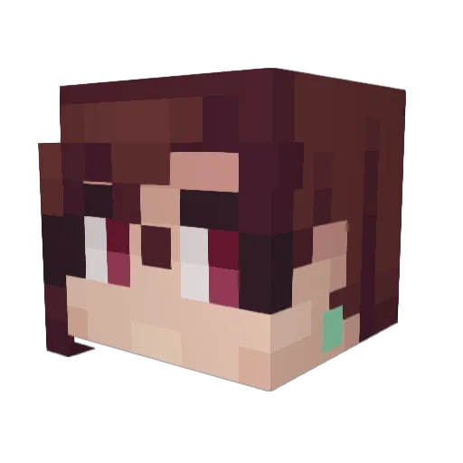 Spotify_User Minecraft avatar head, 3D render
