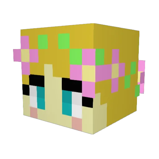 Spotswats Minecraft avatar head, 3D render
