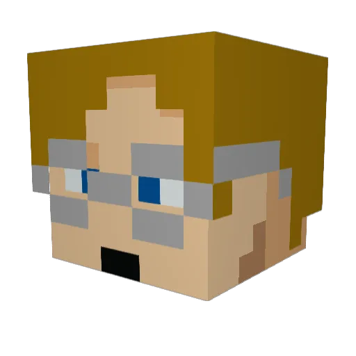 Spott07 Minecraft avatar head, 3D render