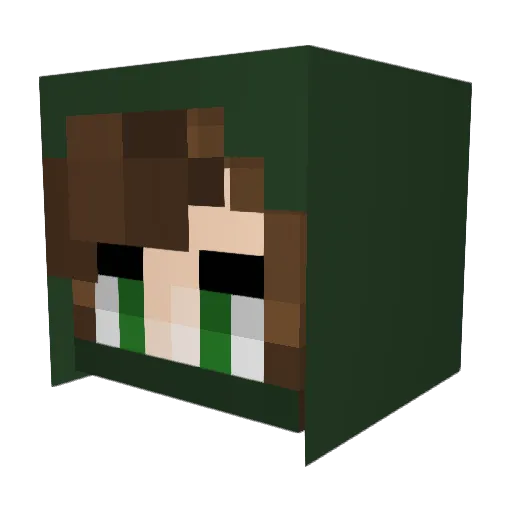 Spottedbreaze Minecraft avatar head, 3D render