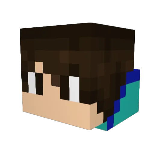 SpottySheep Minecraft avatar head, 3D render