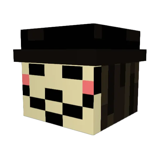 Spoulou Minecraft avatar head, 3D render