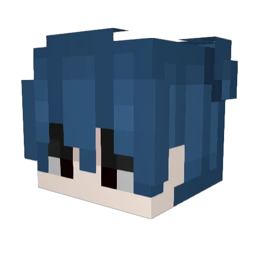 Spovy Minecraft avatar head, 3D render