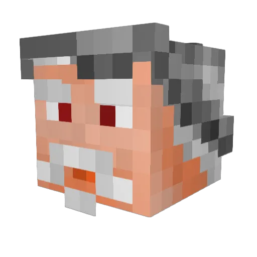 Spppace Minecraft avatar head, 3D render