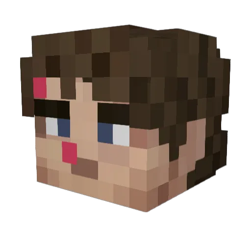 Spr1nGle Minecraft avatar head, 3D render
