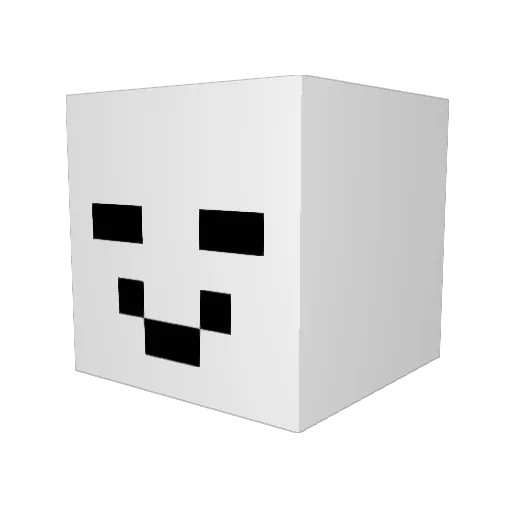 Spradziens Minecraft avatar head, 3D render
