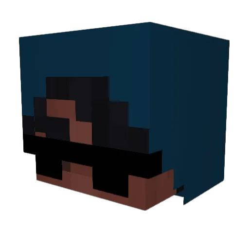 Spraiyan Minecraft avatar head, 3D render
