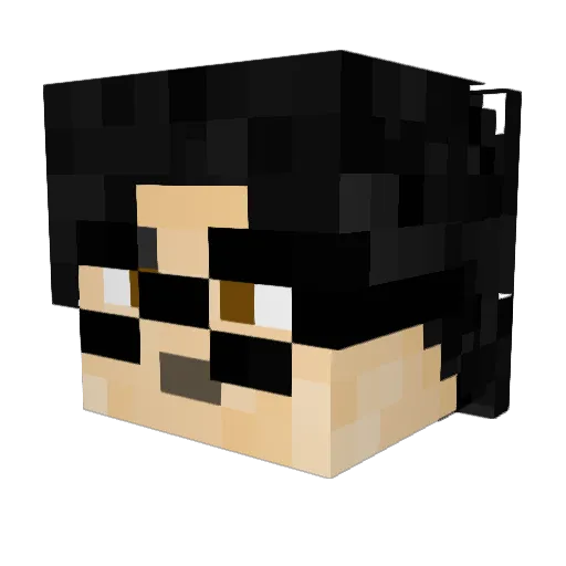Sprastrum Minecraft avatar head, 3D render