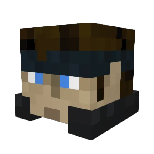 Spratz Minecraft avatar head, 3D render