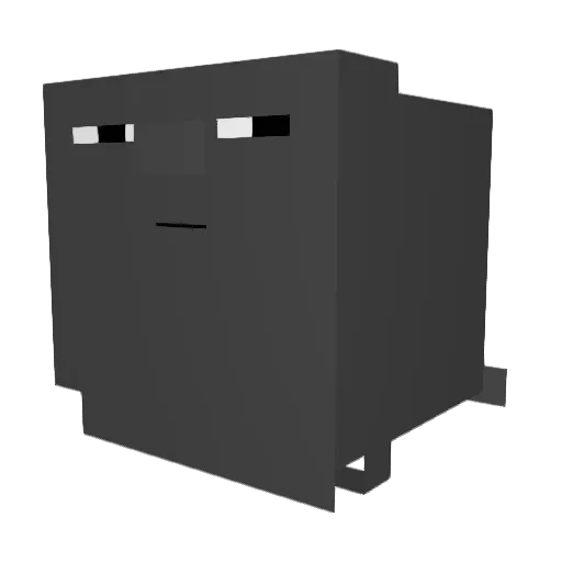 Spread77 Minecraft avatar head, 3D render