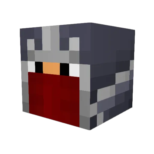Spreadings Minecraft avatar head, 3D render