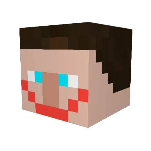 Sprechgesang Minecraft avatar head, 3D render