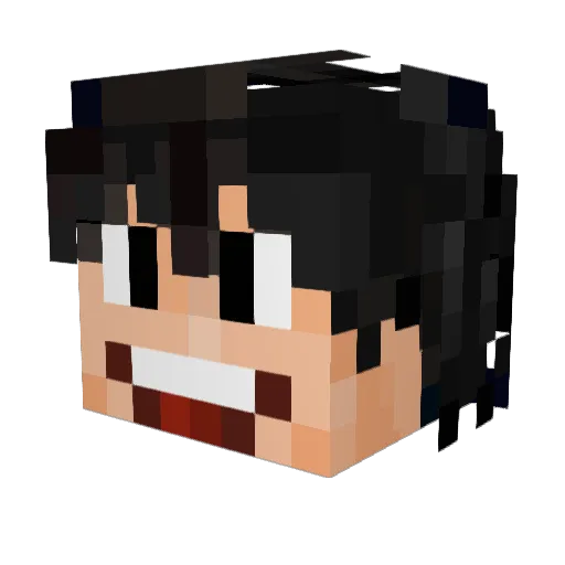 Sprengmoasta Minecraft avatar head, 3D render