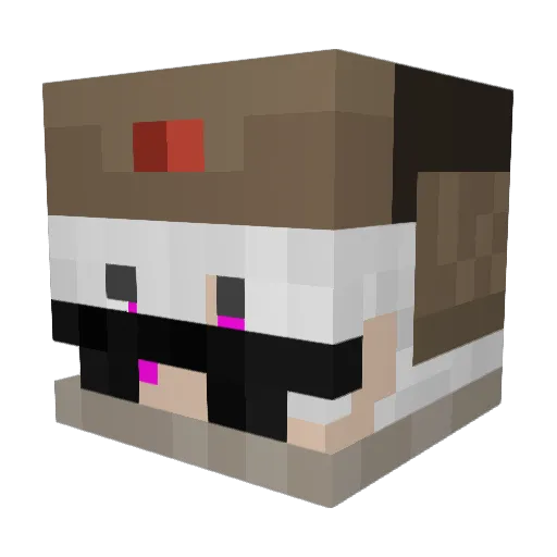 Sprettloppe Minecraft avatar head, 3D render