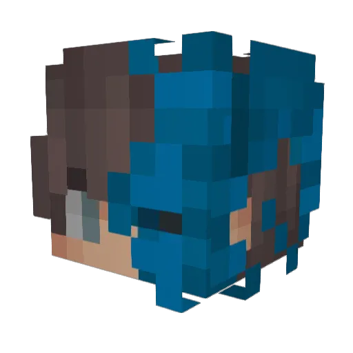 Sprexial Minecraft avatar head, 3D render