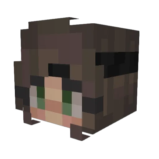 Sprexxe Minecraft avatar head, 3D render