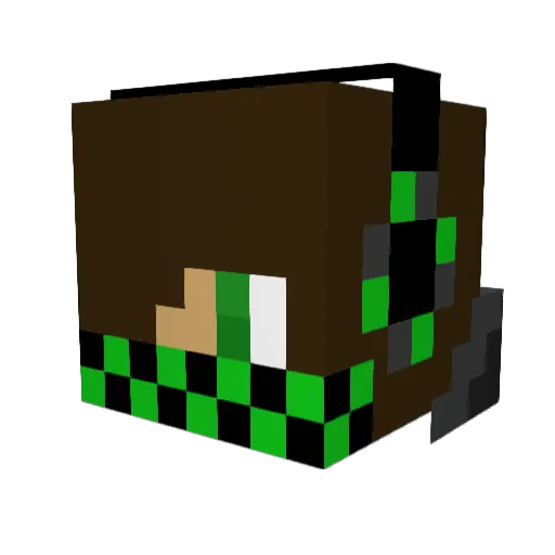 Spreysouls Minecraft avatar head, 3D render