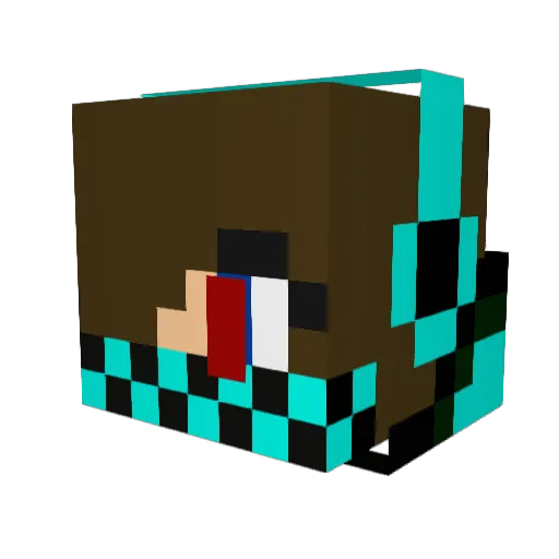 Sprikombo Minecraft avatar head, 3D render