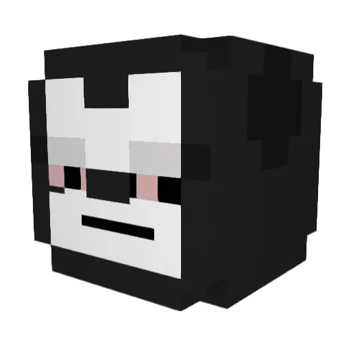 Sprilx Minecraft avatar head, 3D render