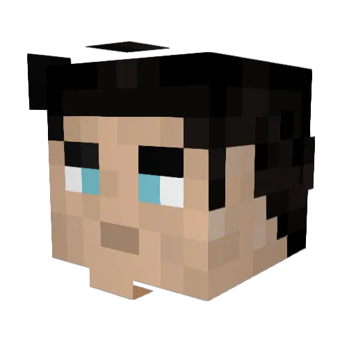 Sprince_ Minecraft avatar head, 3D render