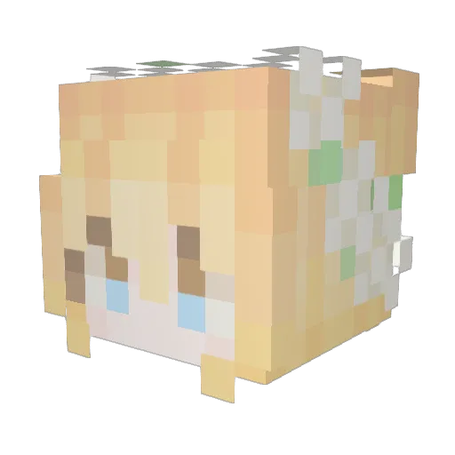 SpringBag Minecraft avatar head, 3D render