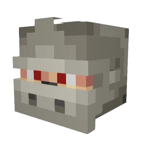 SpringConch Minecraft avatar head, 3D render