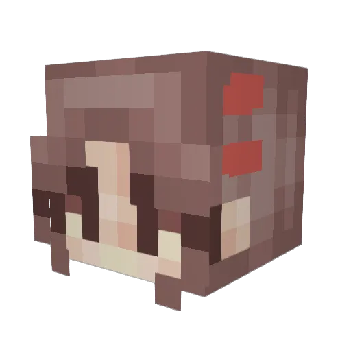 SpringDay_074 Minecraft avatar head, 3D render