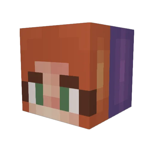 SpringJade Minecraft avatar head, 3D render