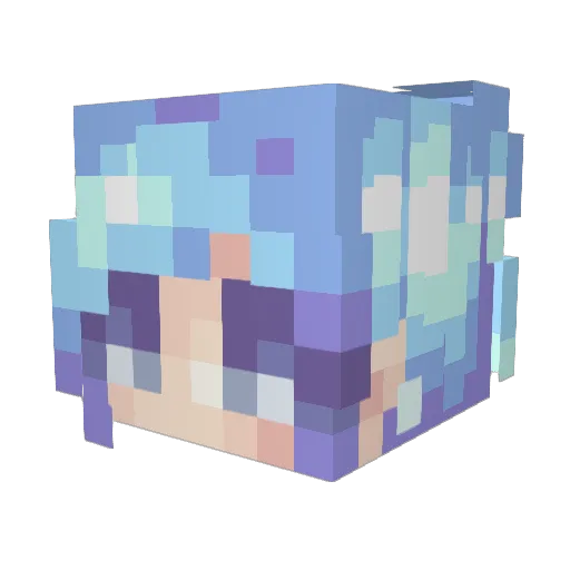 SpringPhoenix Minecraft avatar head, 3D render