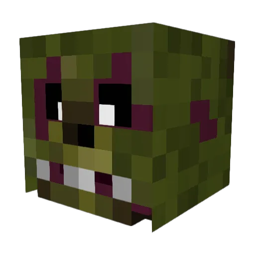 SpringPuppy Minecraft avatar head, 3D render