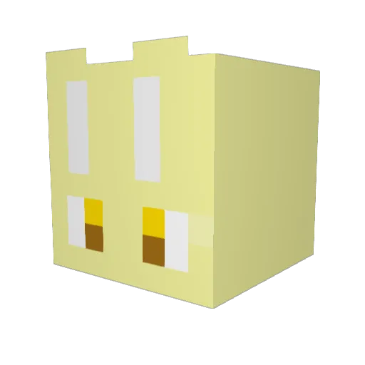 Spring_Craft Minecraft avatar head, 3D render