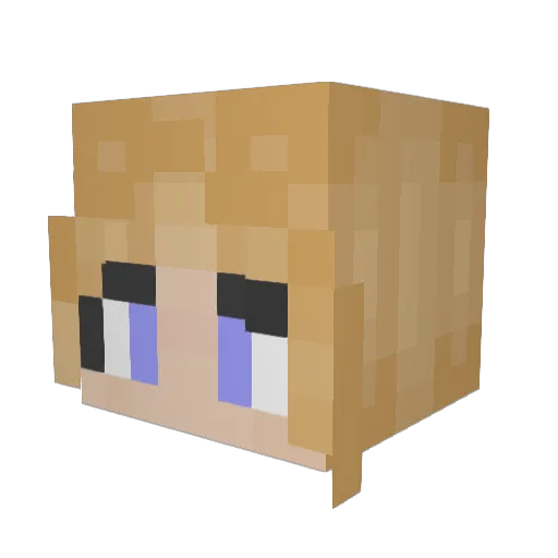 Springbae Minecraft avatar head, 3D render
